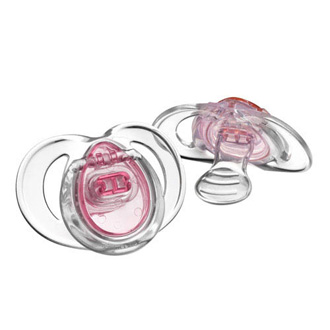 Lot 2 sucettes pure 3-9m Rose