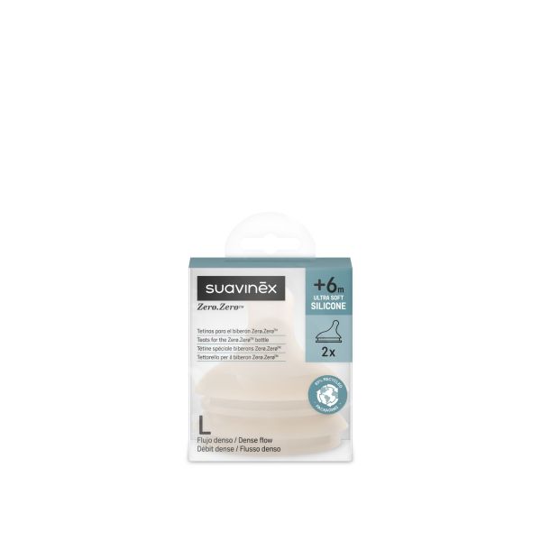 Lot de 2 tétines anti-colique pour biberon Zerø.Zerø Débit Rapide Light