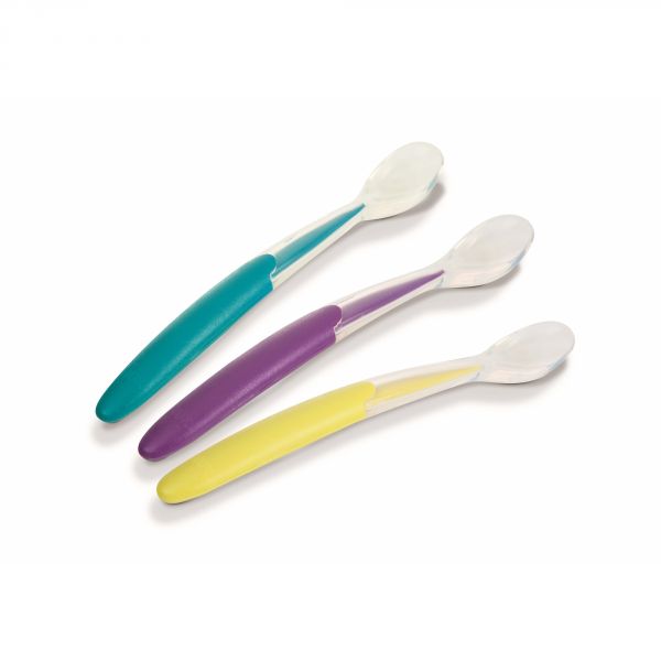 Lot de 3 cuillères douces silicone