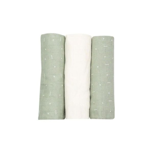 Lot de 3 langes Graphic Olive