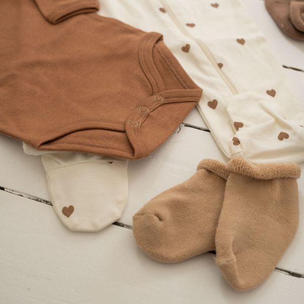 Lot de 3 paires de chaussettes bébé 0/6 mois brun