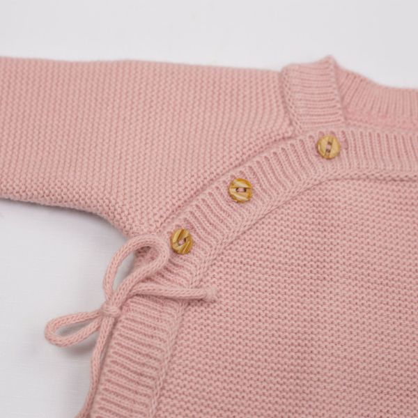 Lot brassière bonnet et chaussons 0-1 mois Rose Nude