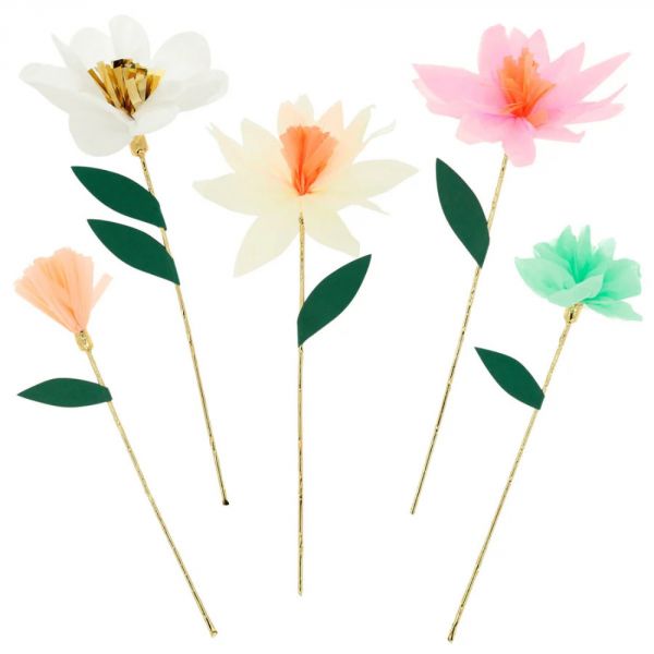 Lot de 10 Fleurs décoratives