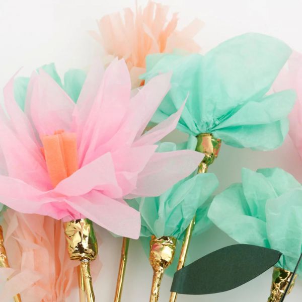 Lot de 10 Fleurs décoratives