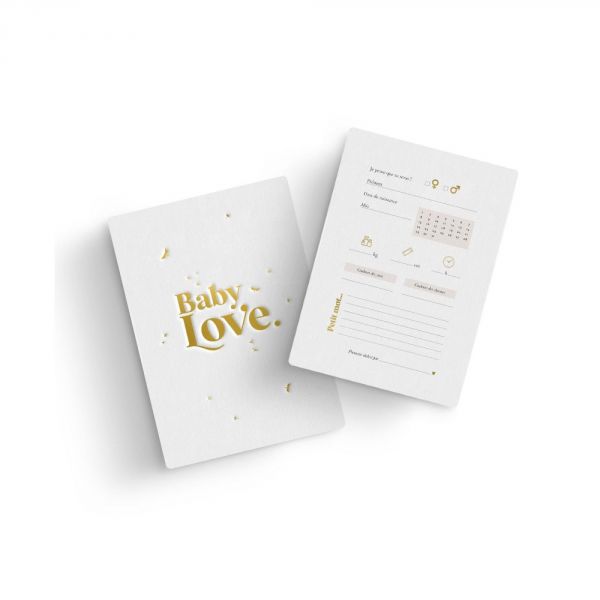 Lot de 10 cartes de pronostics babyshower