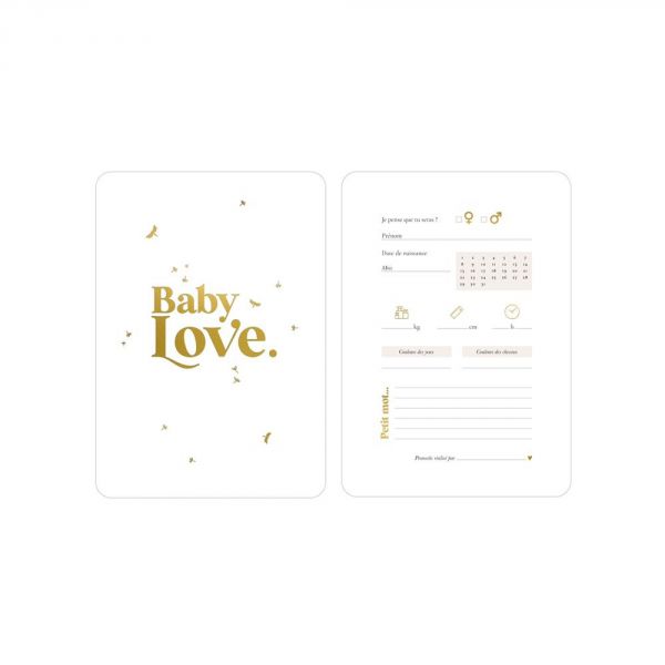 Lot de 10 cartes de pronostics babyshower