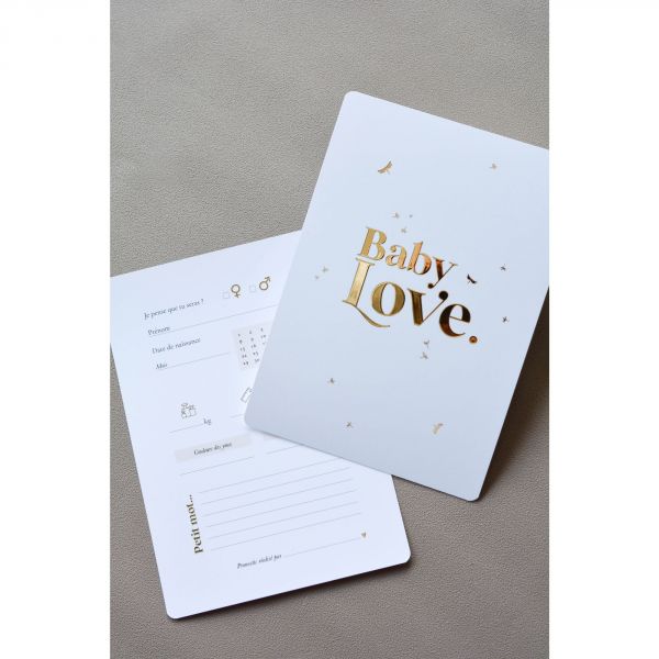 Lot de 10 cartes de pronostics babyshower