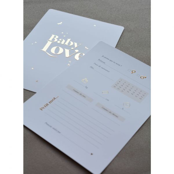 Lot de 10 cartes de pronostics babyshower