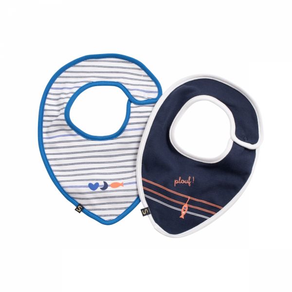 Lot de 2 bavoirs bébé Baby sailor