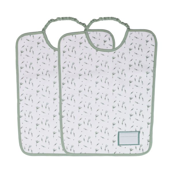 Lot de 2 bavoirs maternelle vert