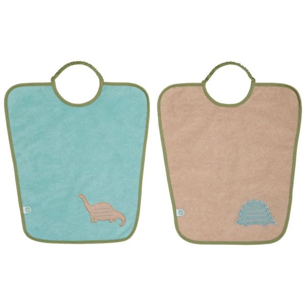 Lot de 2 bavoirs Maternelle Maternelle + dinosaure
