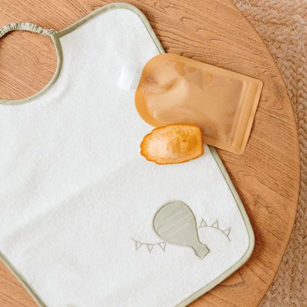 Lot de 2 bavoirs Maternelle Montgolfière + nuage