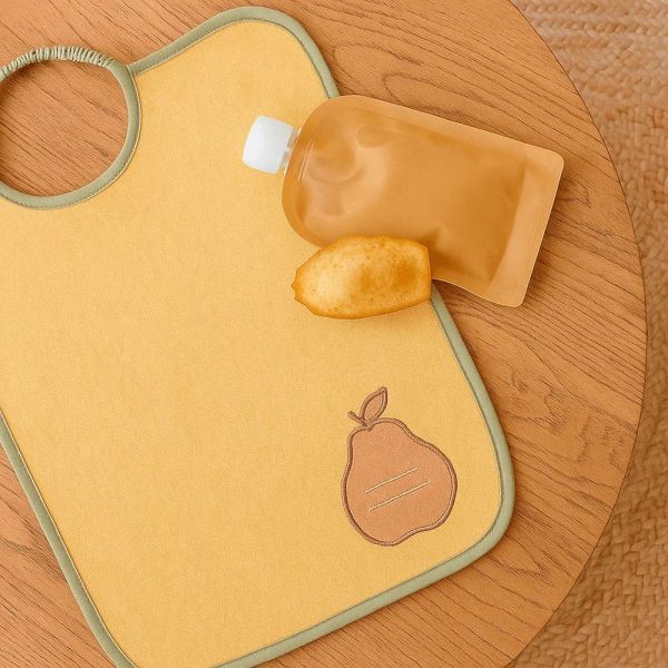 Lot de 2 bavoirs Maternelle Poire + pomme