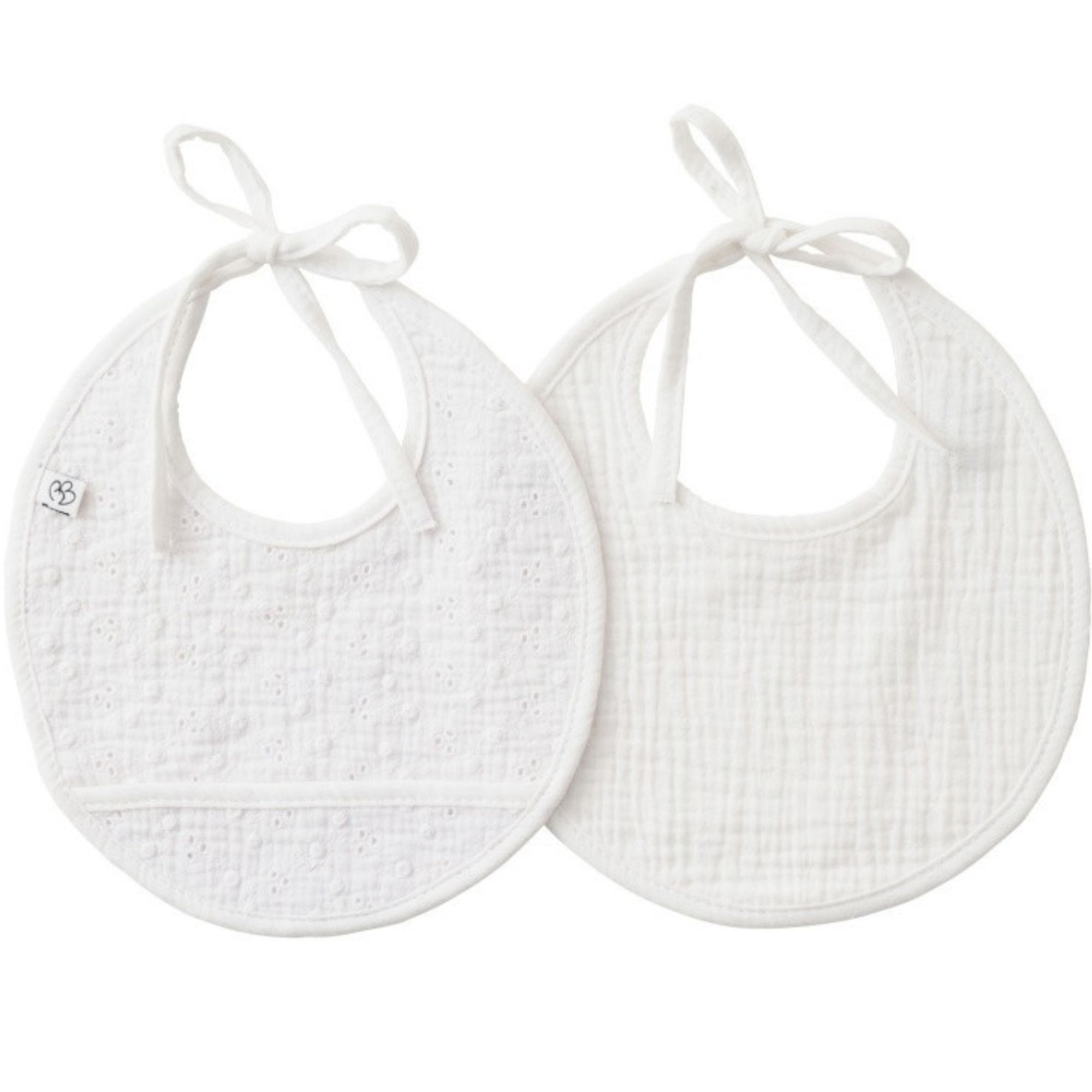 Lot De 2 Bavoirs Bébé Petit Bateau – Coton Imprimé Fleuri – Boutons-pression – Doublure éponge – 22x17 Cm