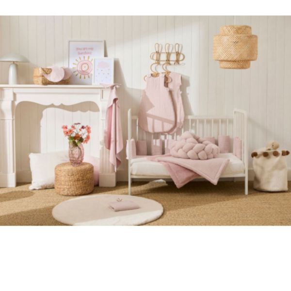 Lot de 2 bavoirs gaze de coton - Soft Stripes vieux rose