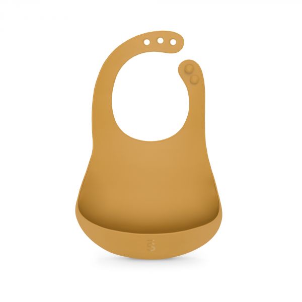 Lot de 2 bavoirs silicone Colour Essence Moutarde