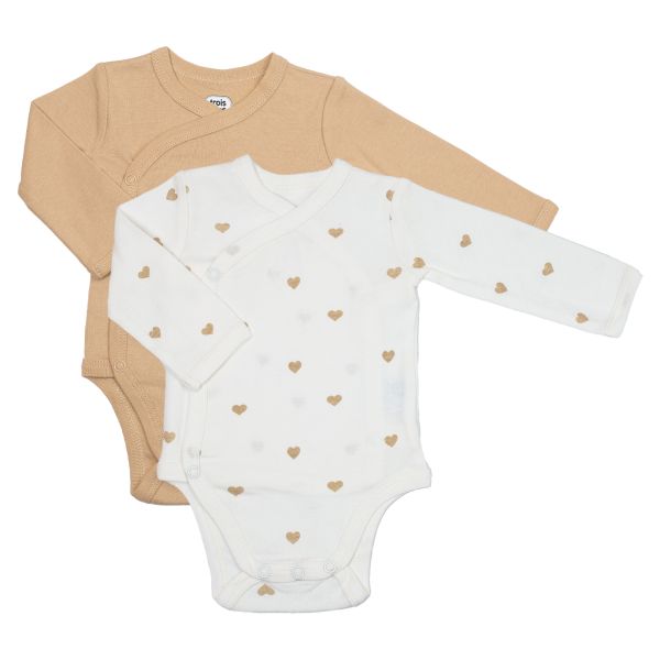 Lot de 2 body Coeurs naissance