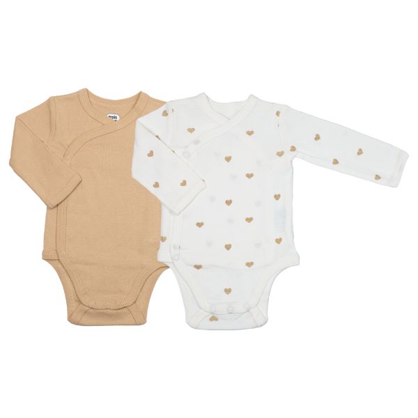 Lot de 2 body Coeurs naissance