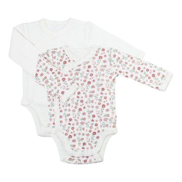 Lot de 2 bodies manches longues 1 mois
