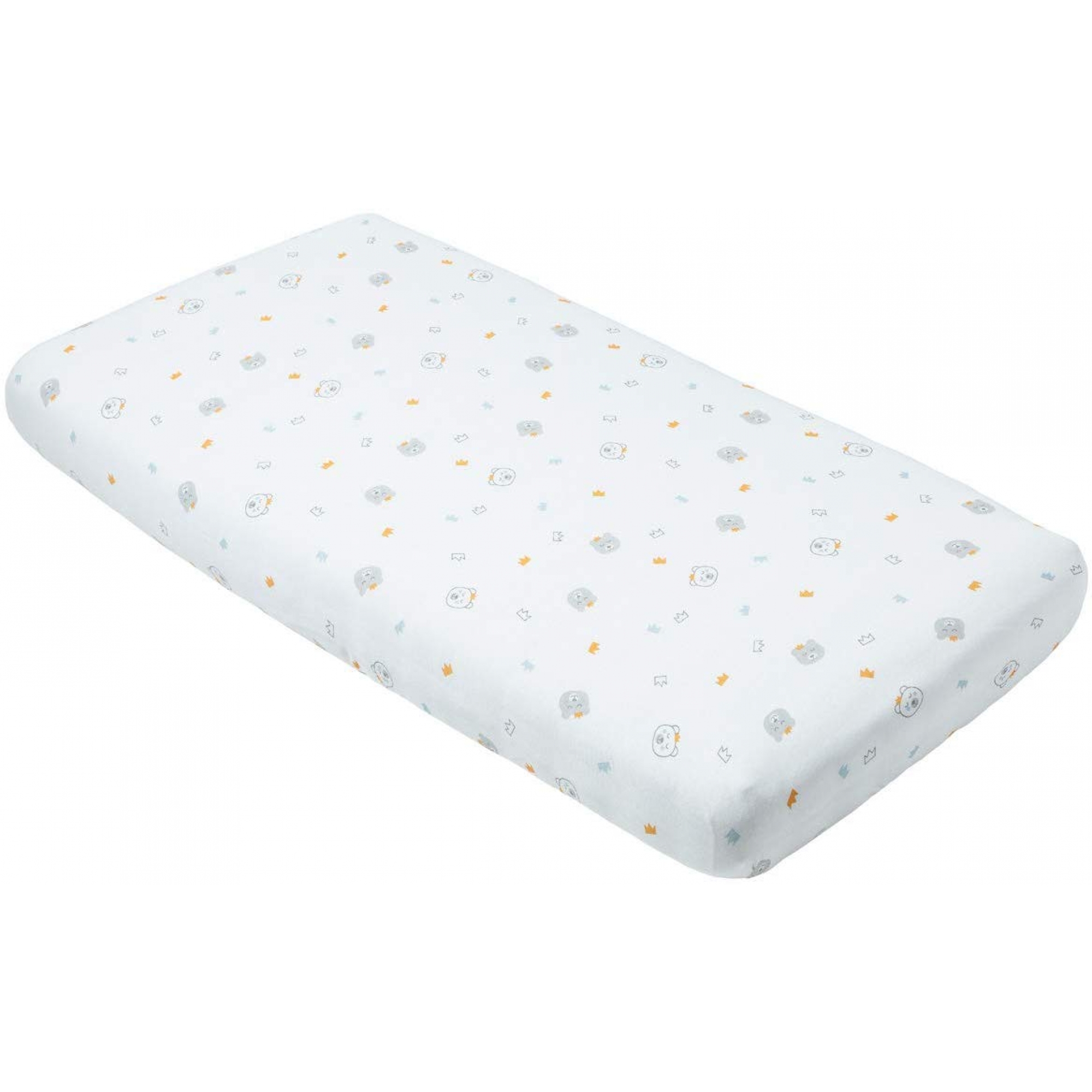 Dudu N Girlie Lot de 2 draps-housses pour lit de bébé 100% coton Bleu 70 x 140 cm 