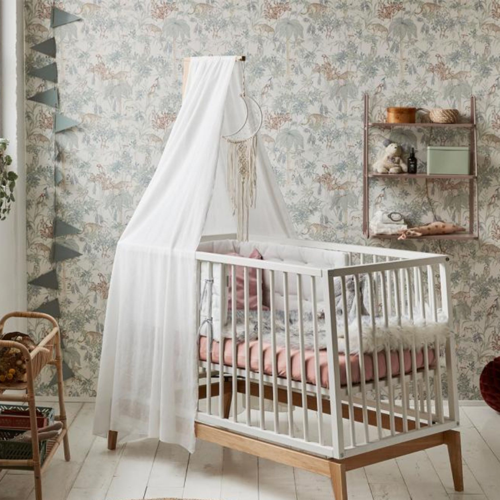 Lot De 2 Draps-housses Bébé Jersey Extensible 60x120 Cm - 1 Blanc + 1 Bleu Vert | VERTBAUDET
