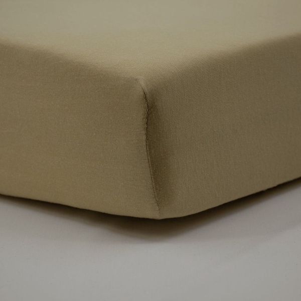 Lot de 2 Draps housse jersey Blanc - Ecru