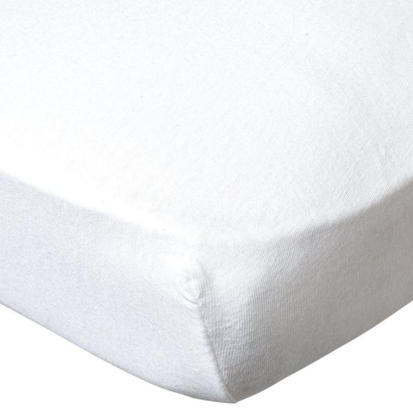 Lot de 2 Draps housse jersey bio Lilas - Blanc