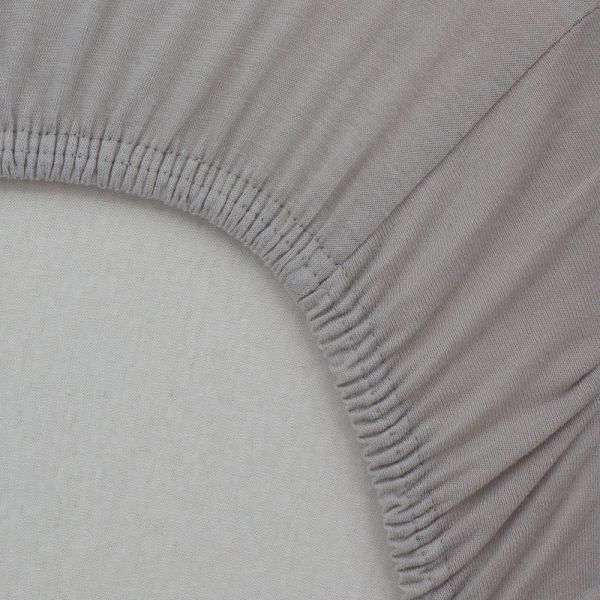 Lot de 2 Draps housse jersey bio 60 x 120 cm - Ecru / Gris