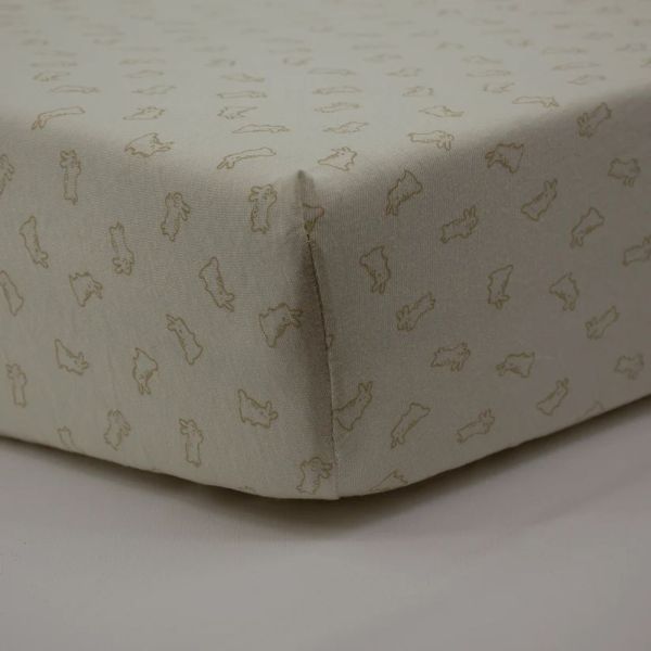 Lot de 2 Draps housse jersey bio 70x140  cm Greenland - Blé