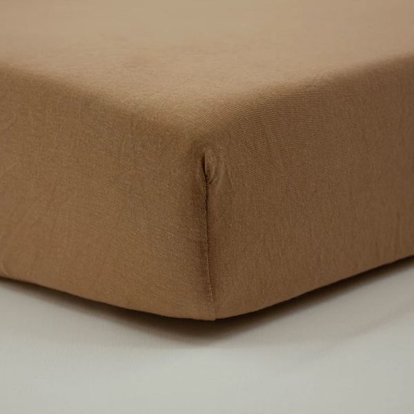 Lot de 2 Draps housse jersey bio Maison - Pécan
