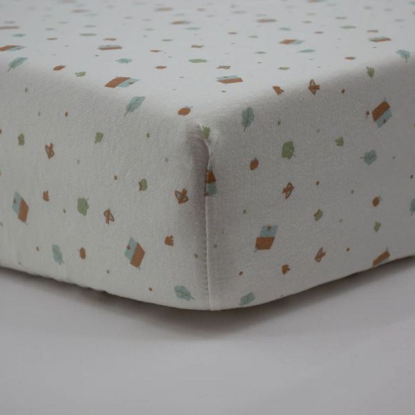 Lot de 2 Draps housse jersey bio 70 X 140 cm - Maisons - pécan
