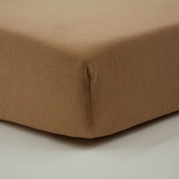 Lot de 2 Draps housse jersey bio 70 X 140 cm - Maisons - pécan