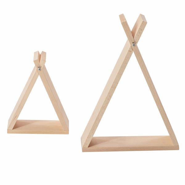 Lot de 2 étagères Tipi Brut