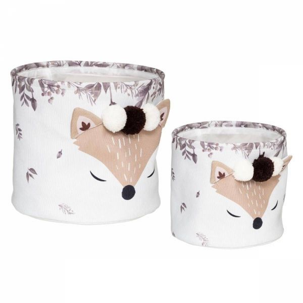 Lot de 2 paniers de rangement Renard