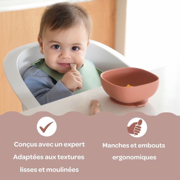 Lot de 2 pré-cuillères en silicone - Pralin/Argile