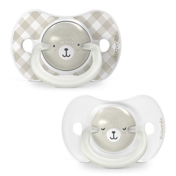 Lot de 2 sucettes symétriques SX Pro Wild&ampFree 0-6 mois Gris