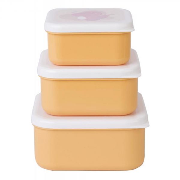 Lot de 3 Lunch box enfant Moutarde