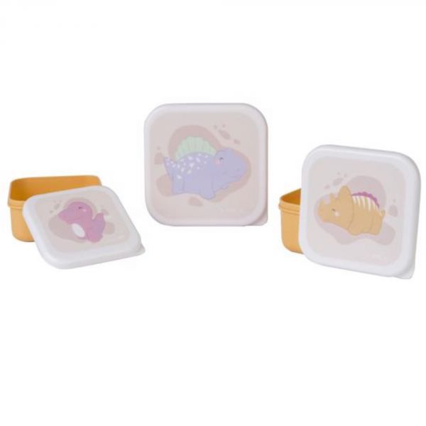 Lot de 3 Lunch box enfant Moutarde