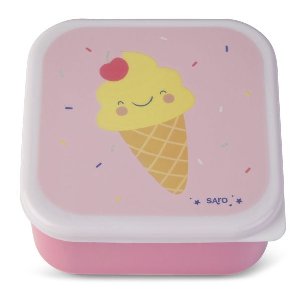 Lot de 3 Lunch box enfant Rose