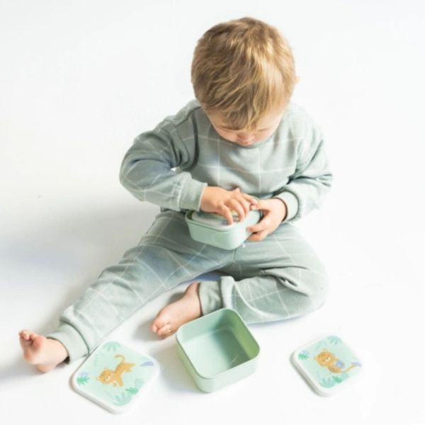 Lot de 3 Lunch box enfant Vert