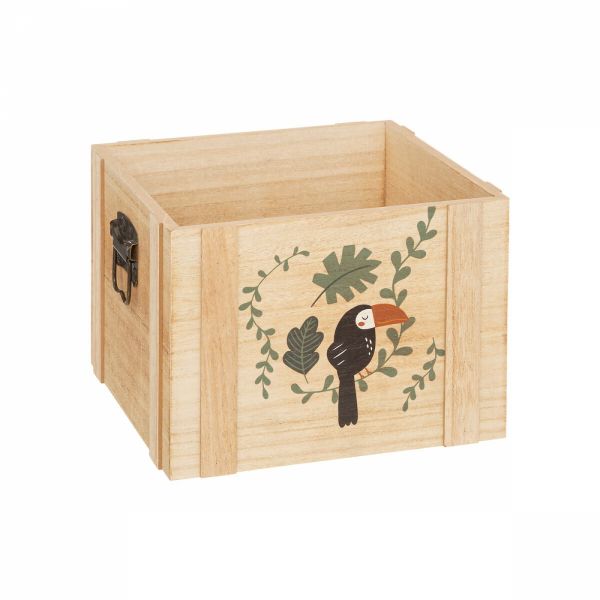 Lot de 3 cagettes de rangement Jungle