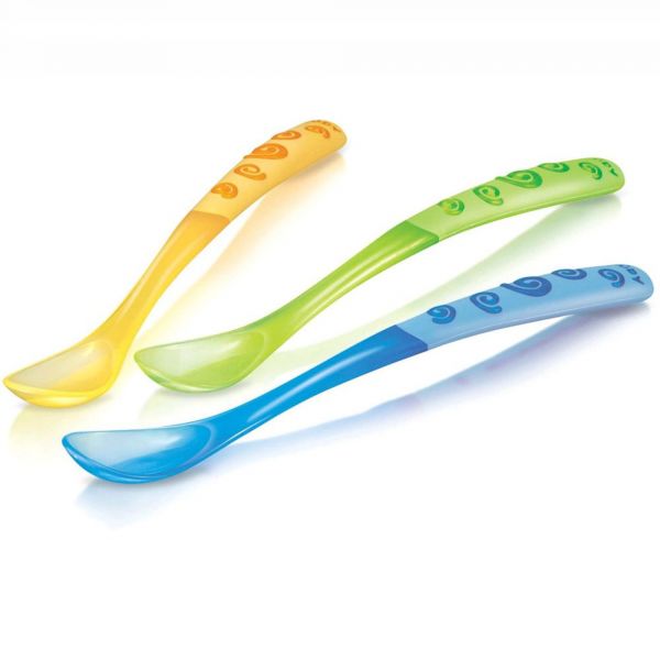 Lot de 3 cuillères longues pour bébé