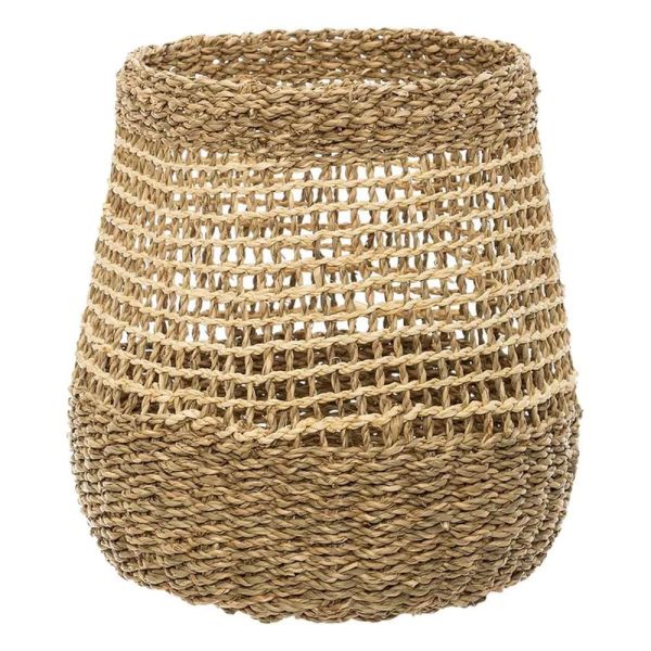 Lot de 3 paniers ronds Giulia roseau naturel