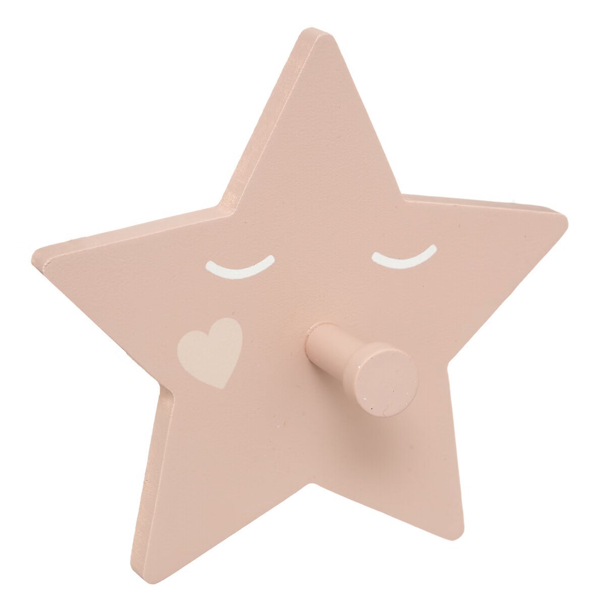 Patères Enfant Atmosphera - Lot De 3 (couronne, Coeur, étoile) - Rose - MDF - 12 Cm