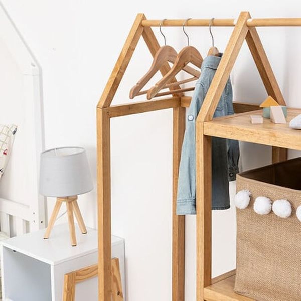 Lot de 4 cintres bois blanc