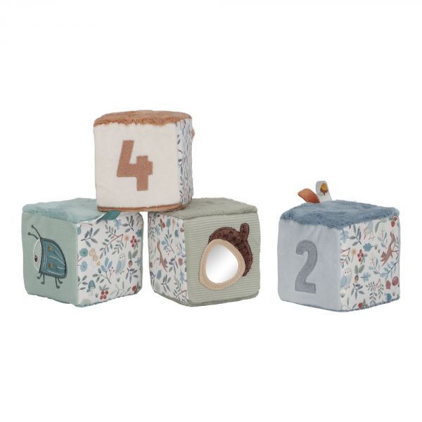 Lot de 4 cubes d'activités en tissu Forest Friends