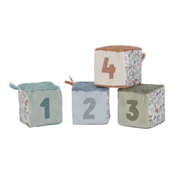 Lot de 4 cubes d'activités en tissu Forest Friends