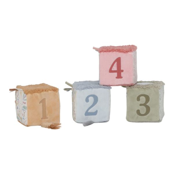 Lot de 4 cubes d'activités en tissu Safari Friends