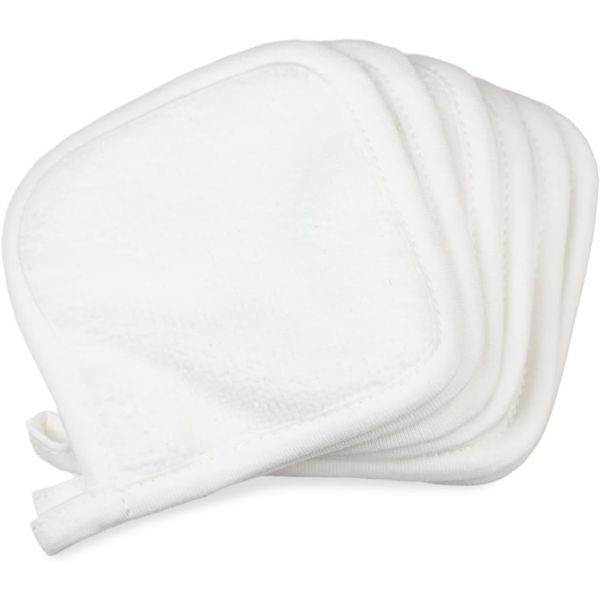 Lot de 6 lingettes en coton lavables et réutilisables