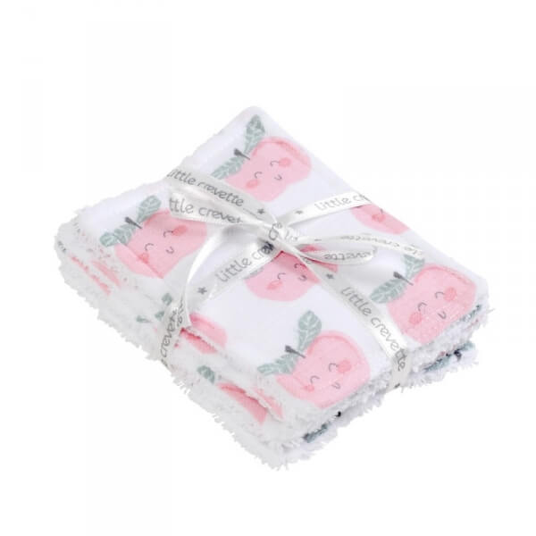 Lot de 6 lingettes lavables bébé Pomme d'amour